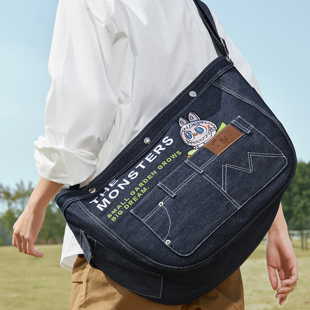 Labubu Denim Tote Bag Fall In Wild Series