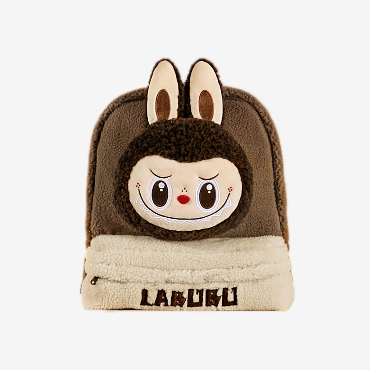 LABUBU Berber Fleece Backpack Brown